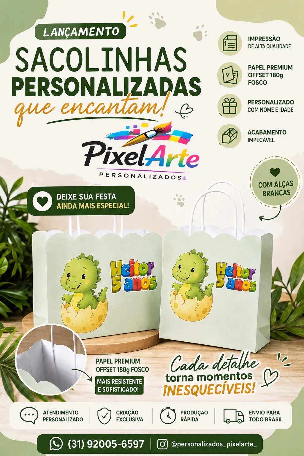 Sacola personalizada qualquer tema