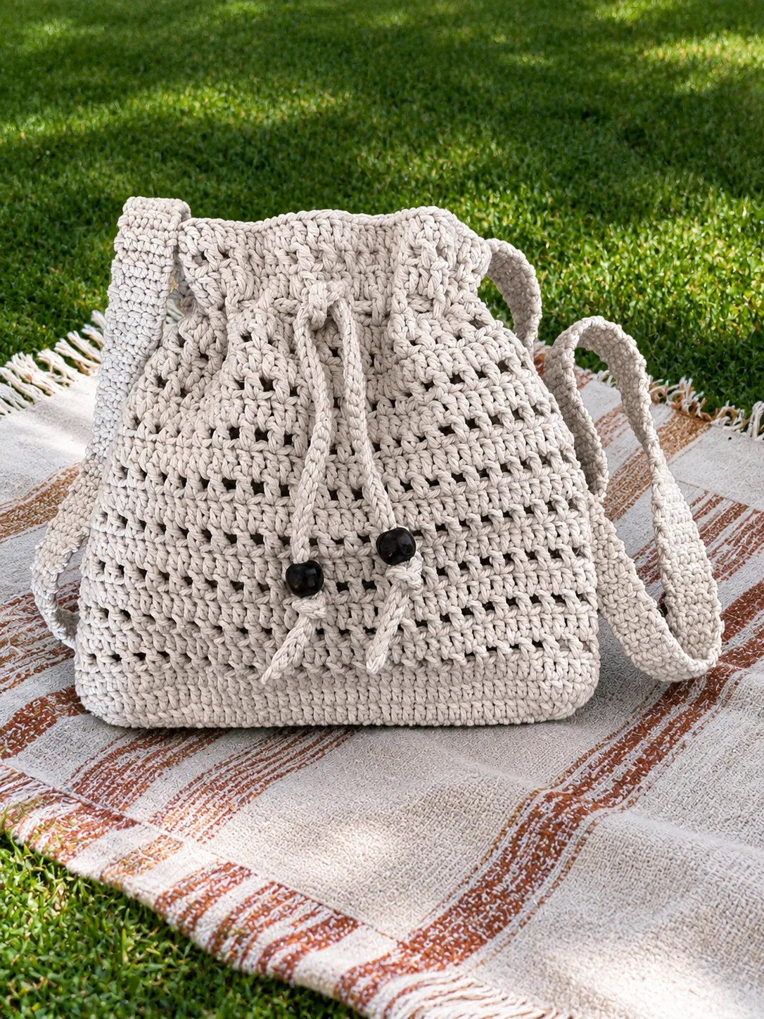 Bolsa saco em crochê