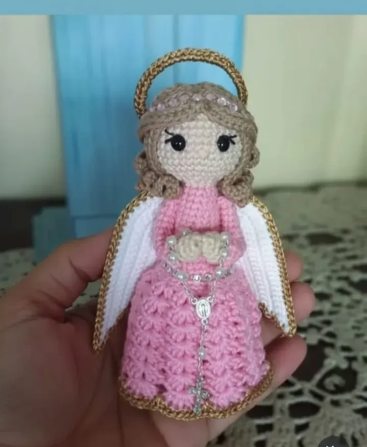 Anjinha Amigurumi decoração