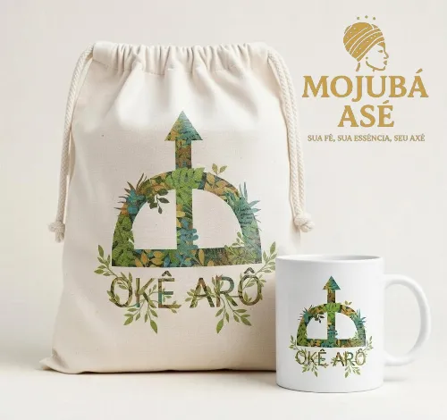 Kit Caneca Personalizada c/  Bolsa de Algodao Cru