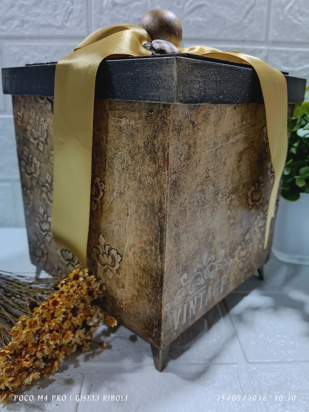 Caixa mdf para panetone Vintage