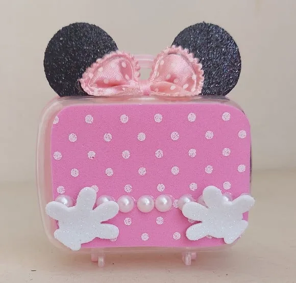 Kit Mini Maletas Minnie Rosa c 12 Unidades