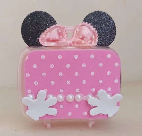 Kit Mini Maletas Minnie Rosa c 12 Unidades