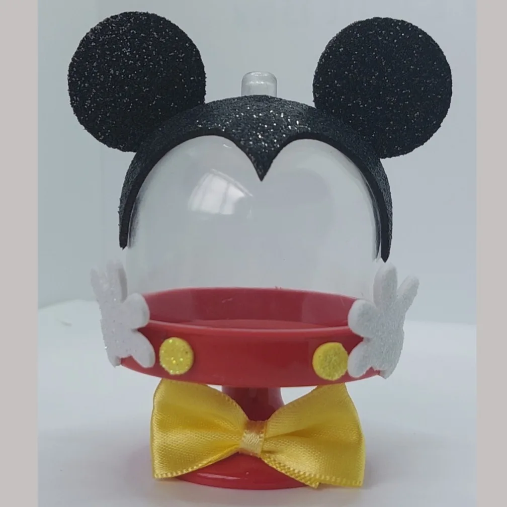Kit com 10 Unidades-mini Cúpulas Tema Mickey