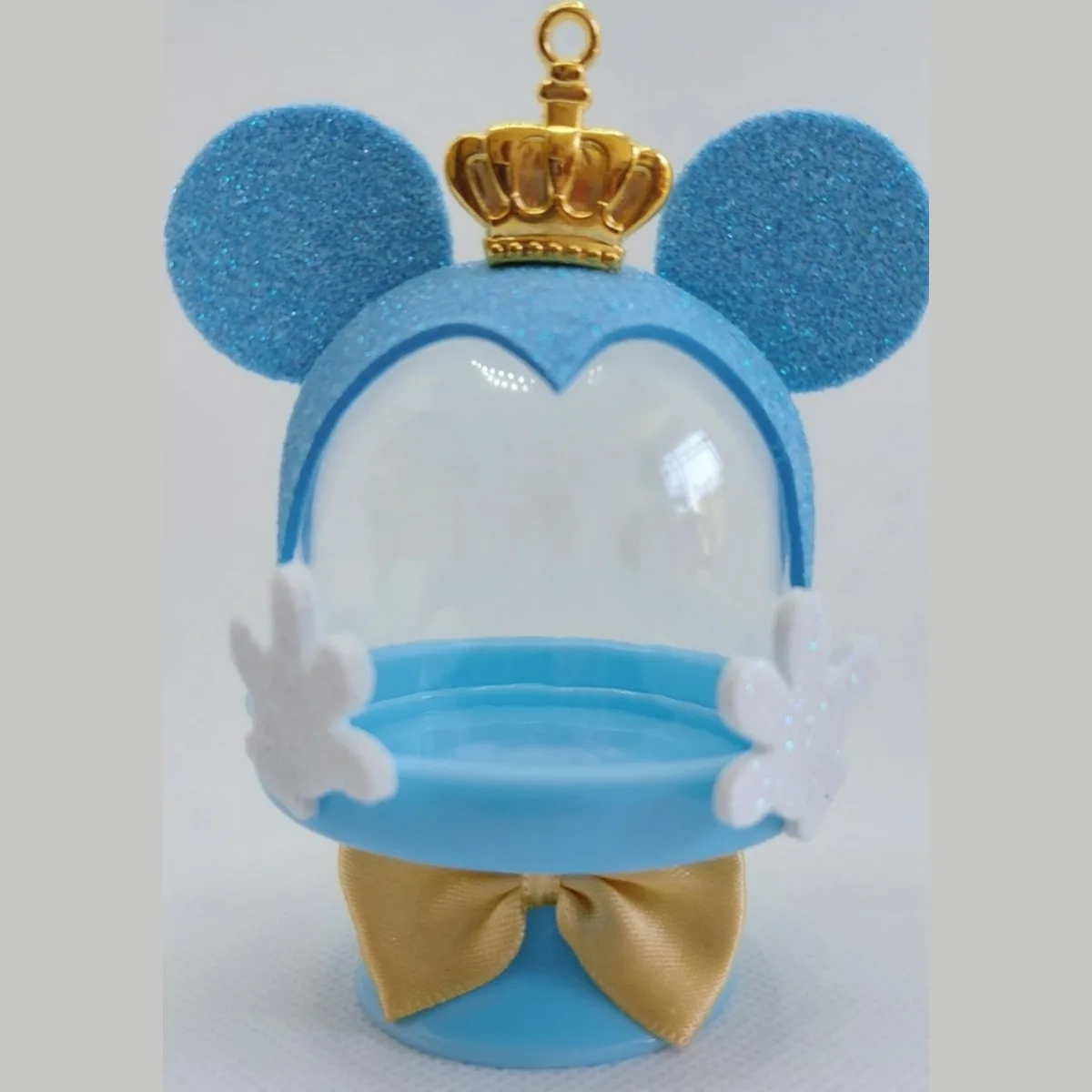 Kit com 10 Unidades-mini Cúpulas Tema Mickey Baby Realeza
