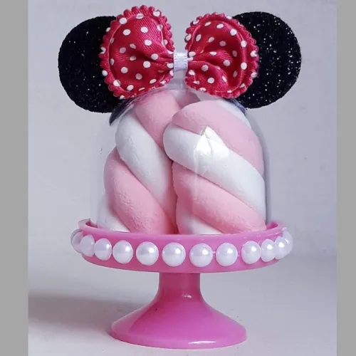 Kit de Mini Cúpulas Tema Minnie Pink com 10 Uni