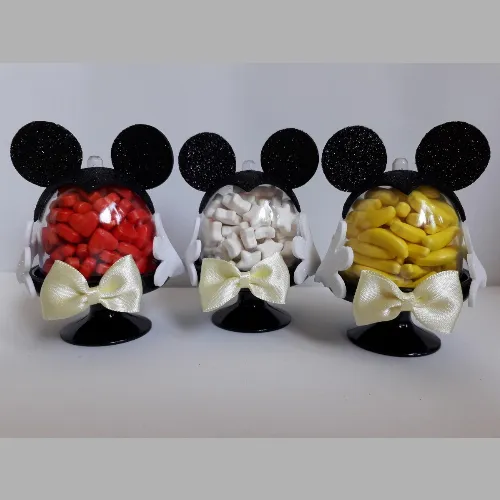 Kit com 10 Unidades-mini Cúpulas Tema Mickey