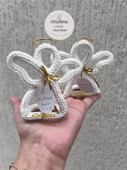 20 Peças Lembrancinha de Anjinho em Tricotin