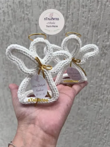20 Peças Lembrancinha de Anjinho em Tricotin