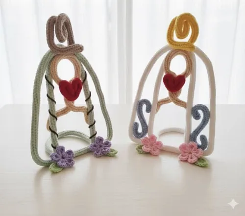 Virgem Maria Decorativa Personalizada em Tricotin