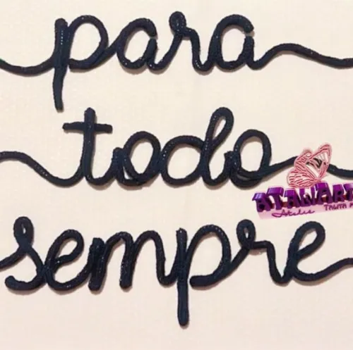 Frase para Todo Sempre Decoração Quarto Casal Tricotin