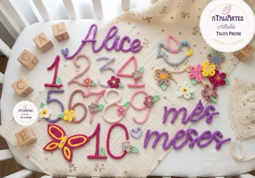 Kit Mêsversário Jardim Encantado Personalizado Tricotin