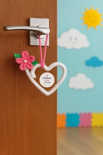 Pingente de Porta Personalizado em Tricotin