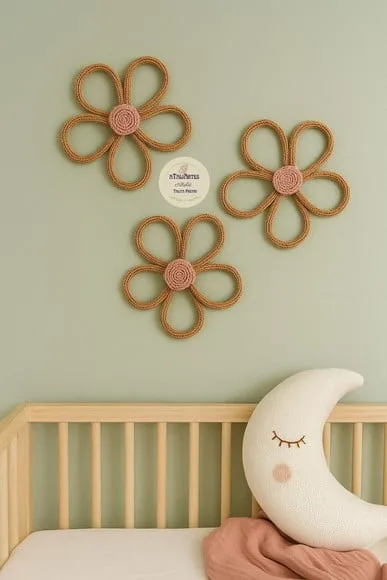 Kit  com 03 Unidades - Flor Decorativa de Parede