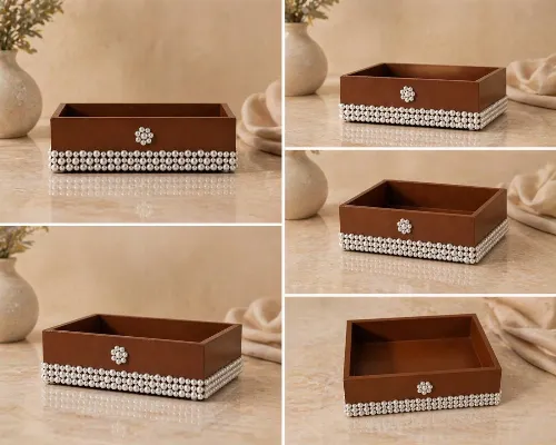 Bandeja Decorativa para Lavabo com Vidro