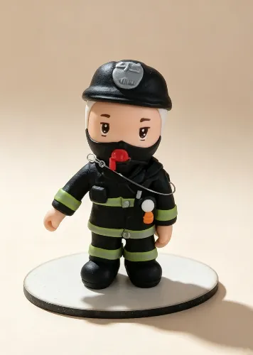 Boneco Biscuit Personalizado Bombeiro