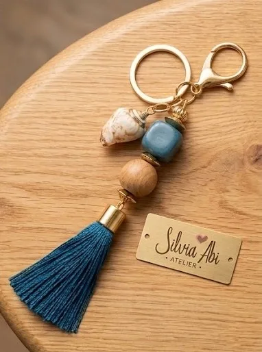 Chaveiro Resina Praiano com Tassel