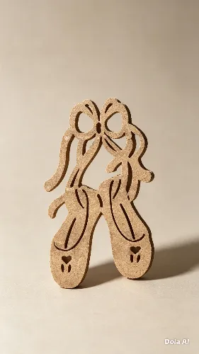 Aplique Mdf Sapatilha Bailarina