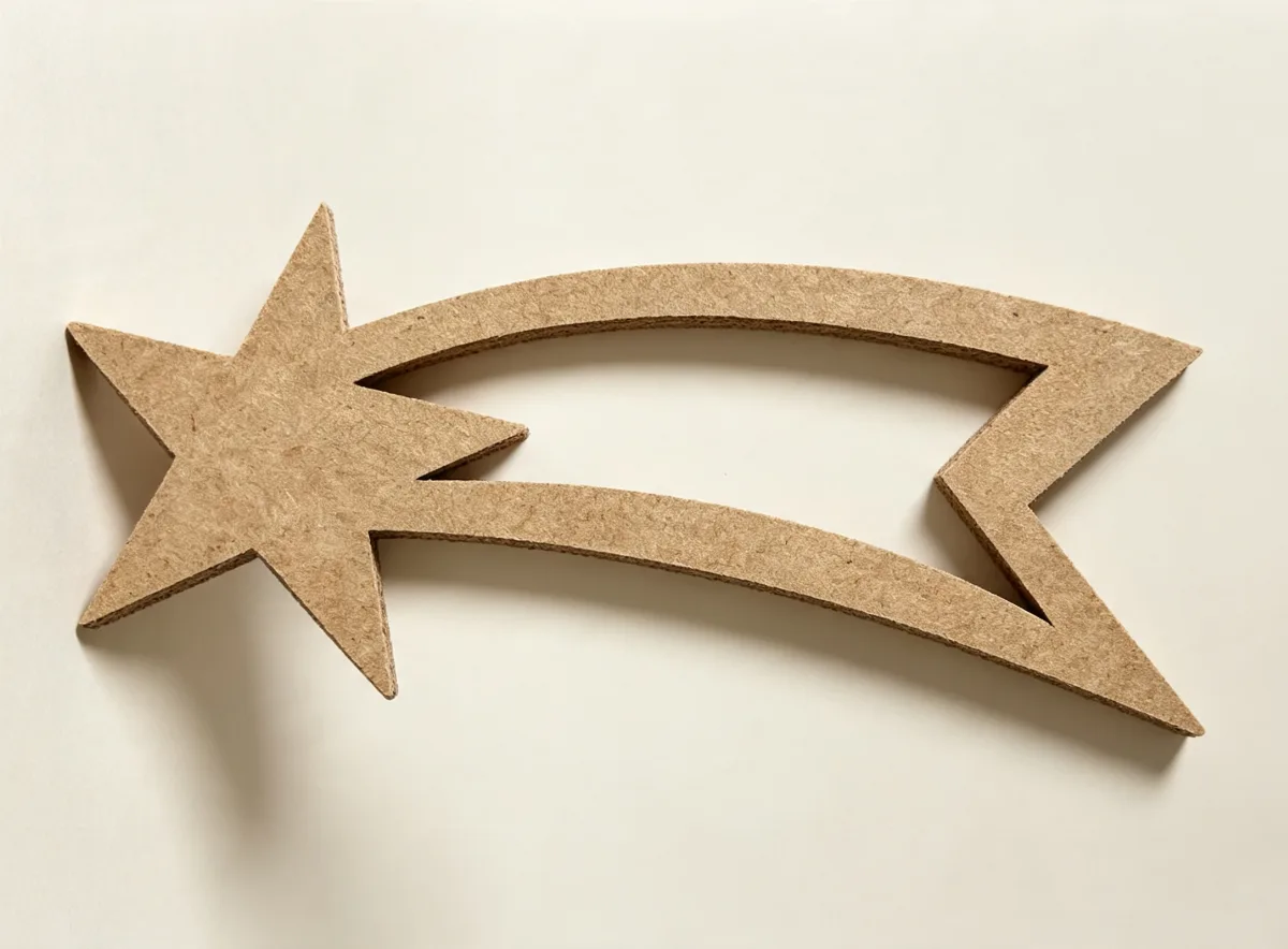 Aplique Mdf Estrela Cadente