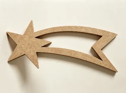 Aplique Mdf Estrela Cadente