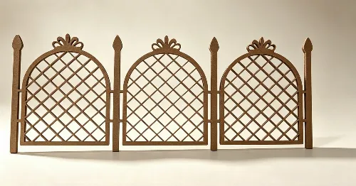 Aplique  Mdf Cerca/Grade 3 arcos