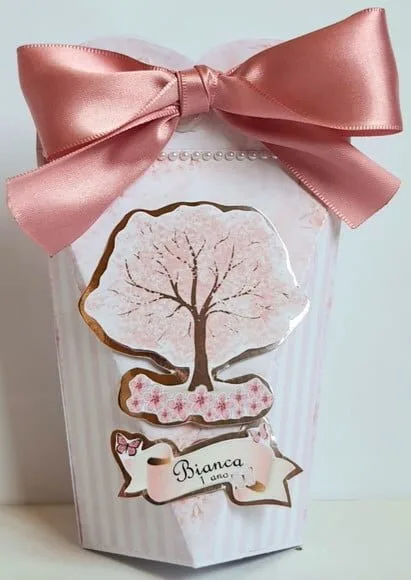 10 Caixa Coração Flor de Cerejeira
