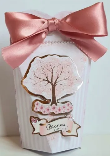 10 Caixa Coração Flor de Cerejeira