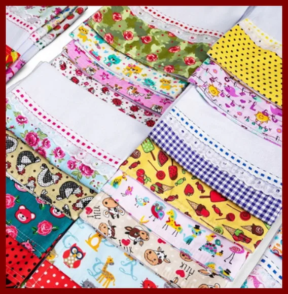 *oferta* 20 Panos de Prato Barrado Tecido Sortidos Atacado