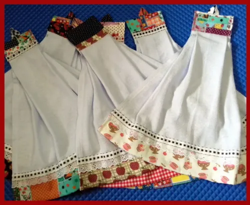 Kit 5 Bate Mão Toalha de Mão Barrado Patchwork Sortidos