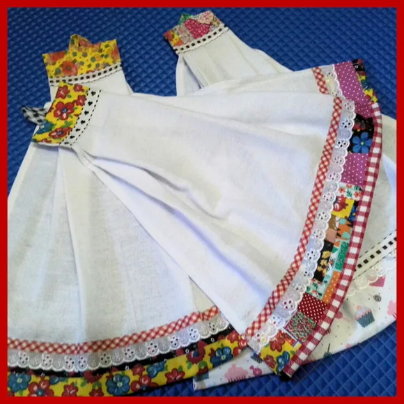 Kit 5 Bate Mão Toalha de Mão Barrado Patchwork Sortidos
