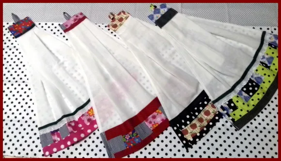Kit 5 Bate Mão Toalha de Mão Barrado Patchwork Sortidos