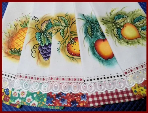 *oferta* Kit 10 Pano de Prato Pintado Barrado Tecido Atacado