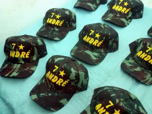 Boné Camuflado de Festa - Tema Exército