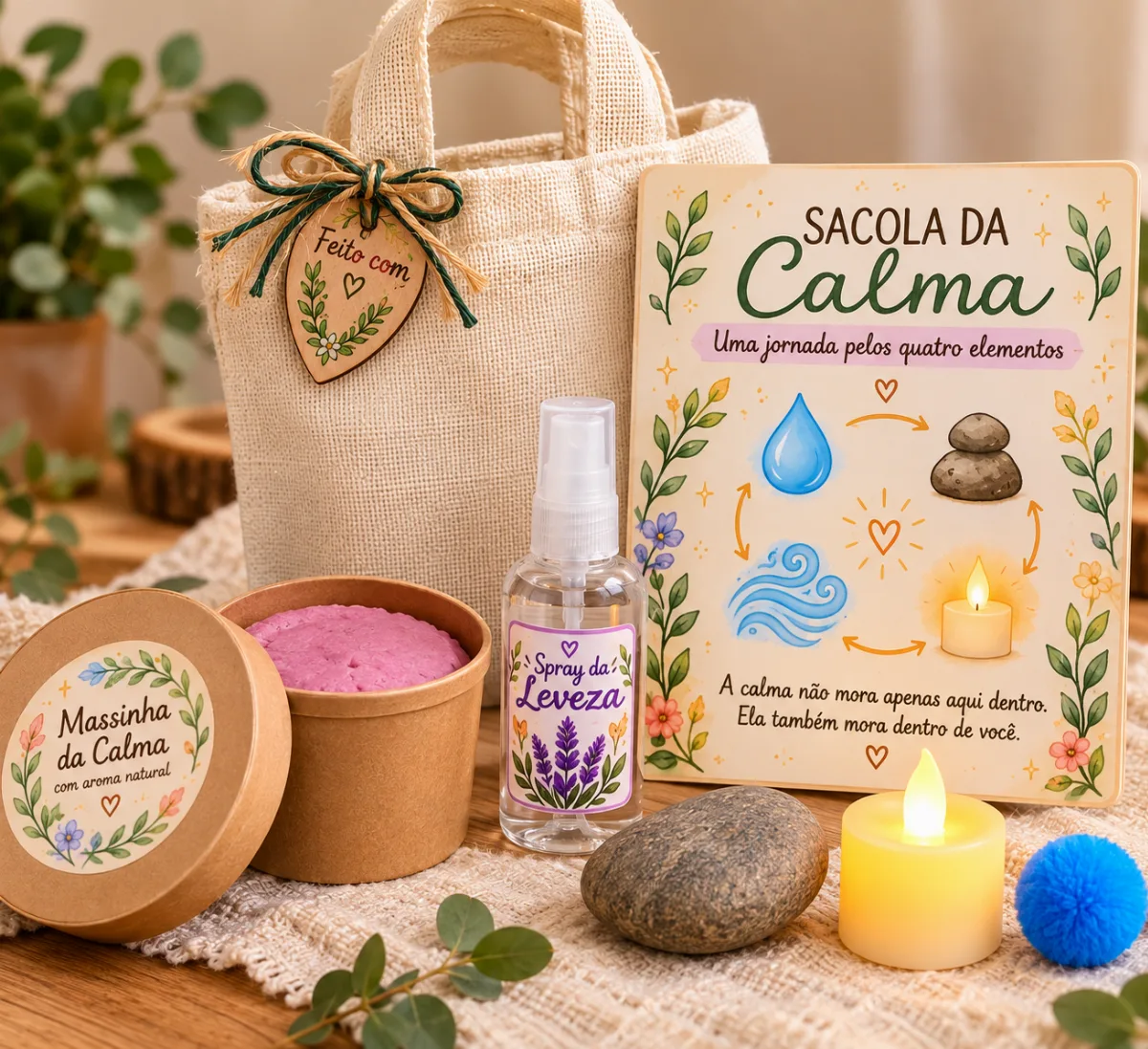 Sacola da Calma — Uma Jornada pelos Quatro Elementos
