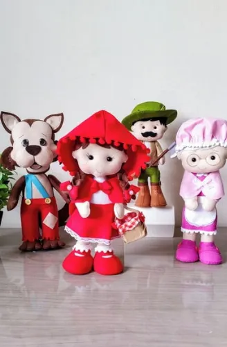 Kit Chapeuzinho Vermelho em Feltro