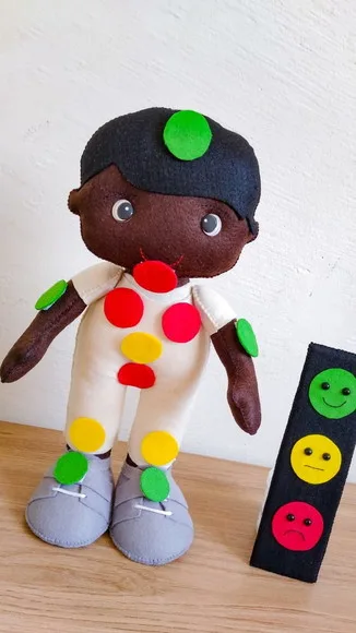 Boneco Semáforo do Toque - 2 em 1 -- 30cm