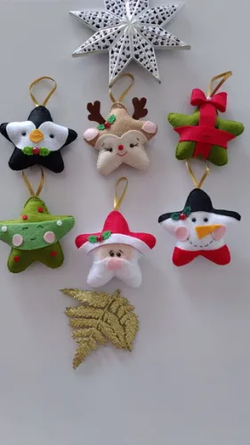 Kit Pingentes Estrelinhas de Natal