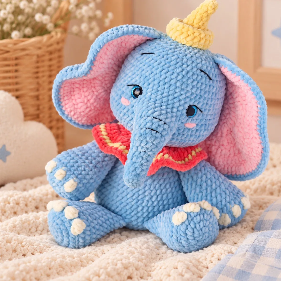 Dumbo Amigurumi de Crochê