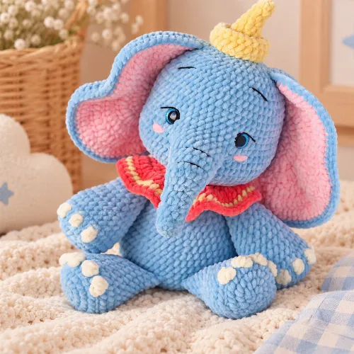 Dumbo Amigurumi de Crochê